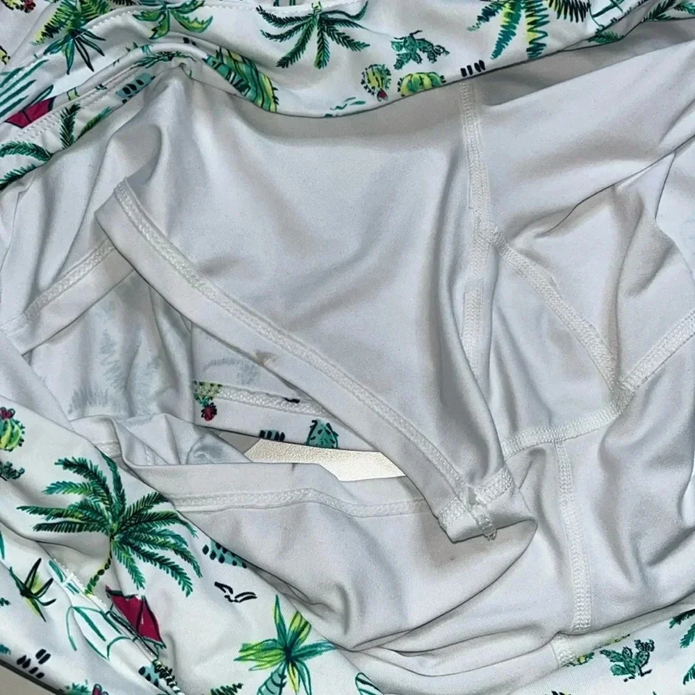Imperfect Lillie Green tropical skort 2X palm trees cactus country club vacation